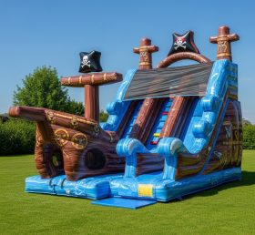 T8-8256 Pirates Theme Inflatable Dry Slide