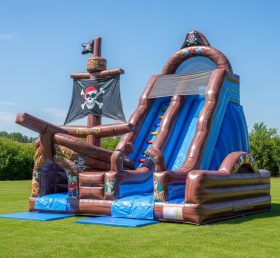 T8-8259 Pirates Theme Inflatable Dry Slide