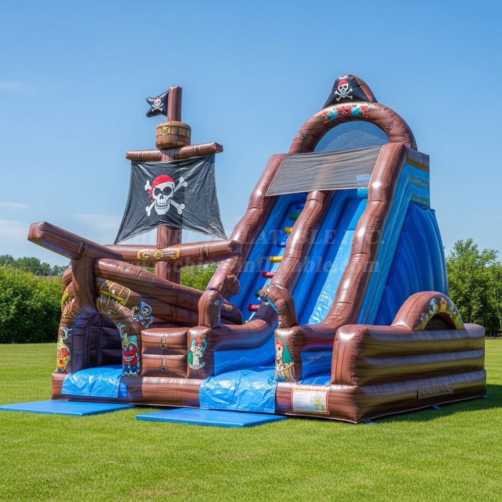 T8-8259 Pirates Theme Inflatable Dry Slide