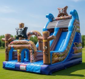 T8-8260 Pirates Theme Inflatable Dry Slide
