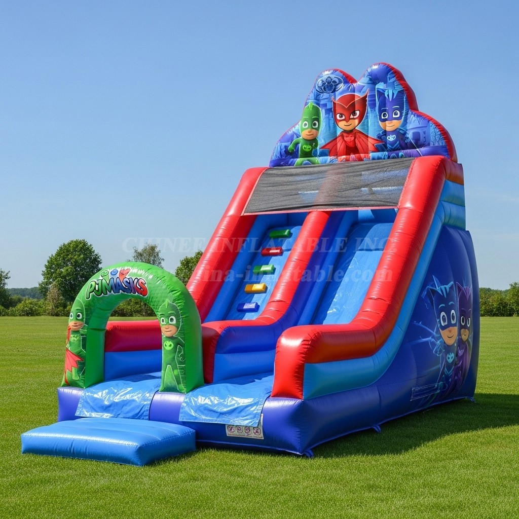 T8-8262 Pj Masks Theme Inflatable Dry Slide