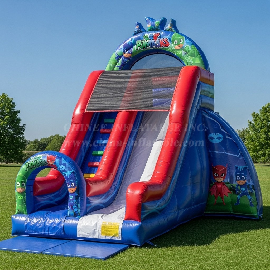T8-8265 Pj Masks Theme Inflatable Dry Slide