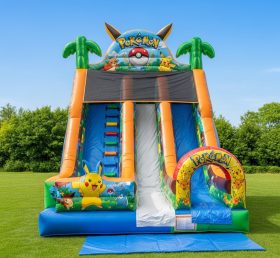 T8-8268 Pokemon Theme Inflatable Dry Slide