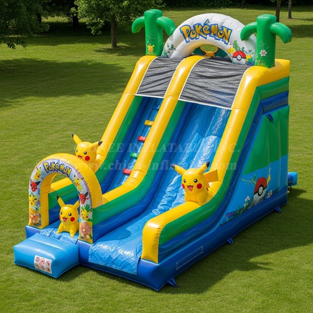 T8-8270 Pokemon Theme Inflatable Dry Slide