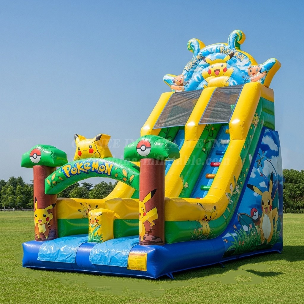 T8-8271 Pokemon Theme Inflatable Dry Slide