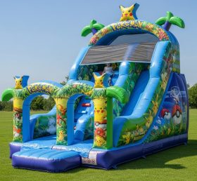 T8-8273 Pokemon Theme Inflatable Dry Slide