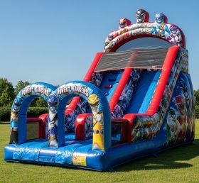 T8-8274 Power Rangers Theme Inflatable Dry Slide