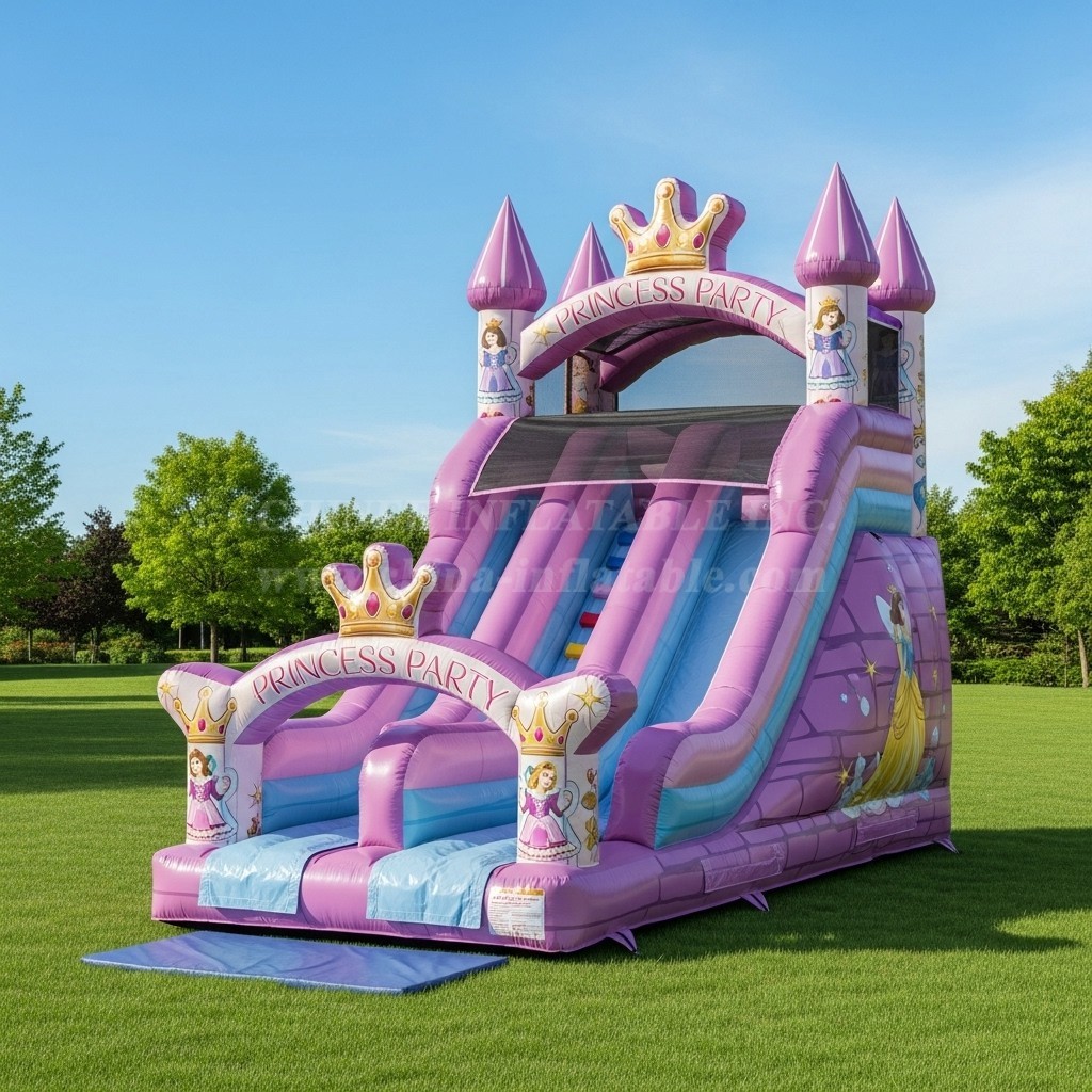 T8-8275 Princess Parties Theme Inflatable Dry Slide
