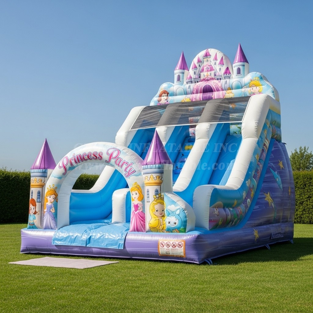 T8-8278 Princess Parties Theme Inflatable Dry Slide