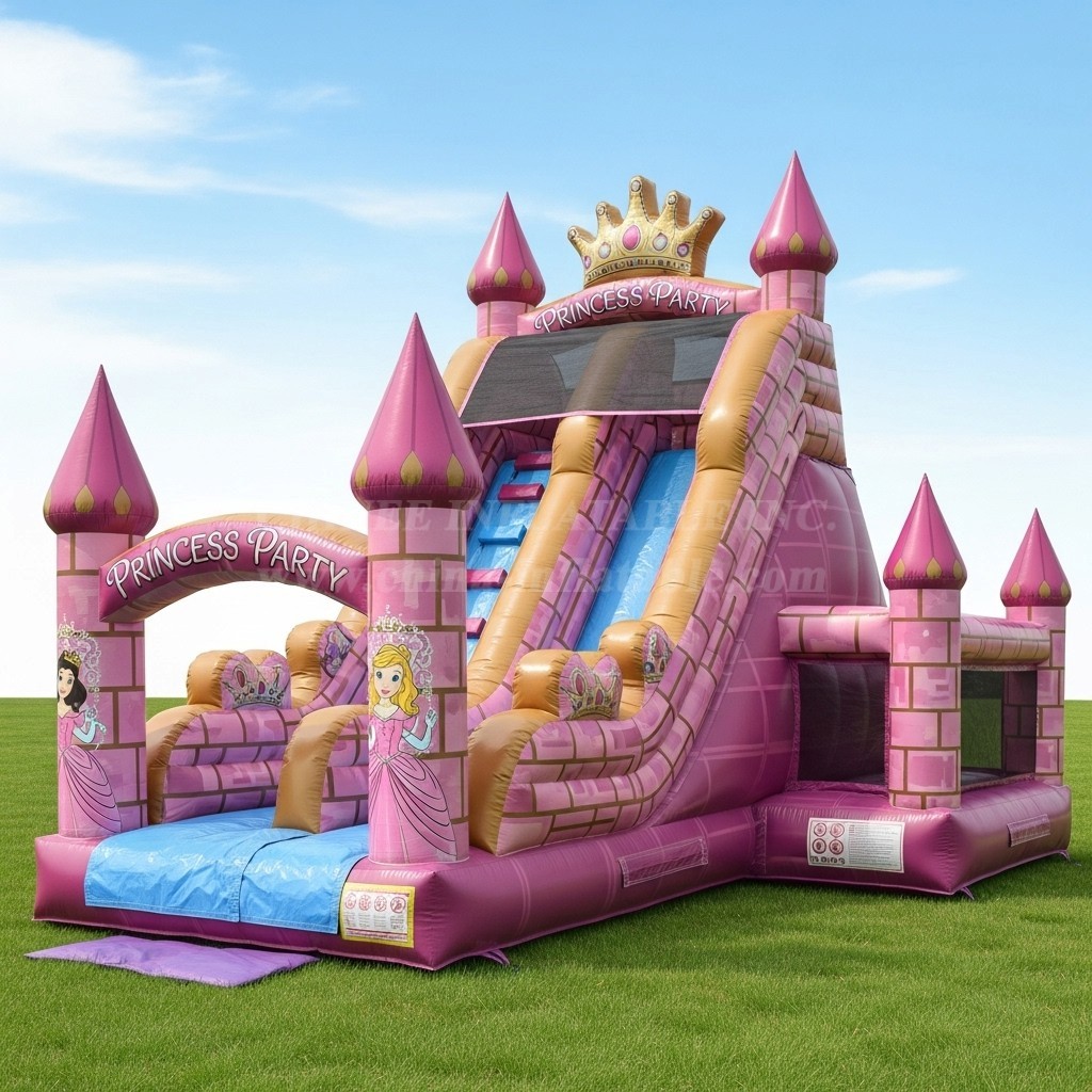 T8-8279 Princess Parties Theme Inflatable Dry Slide