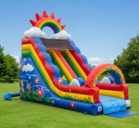 T8-8280 Rainbow Theme Inflatable Dry Slide