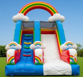 T8-8281 Rainbow Theme Inflatable Dry Slide