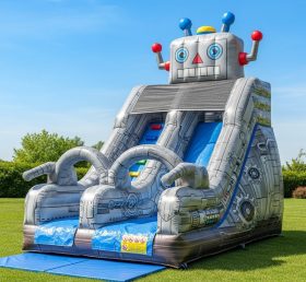 T8-8282 Robot Theme Inflatable Dry Slide