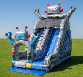 T8-8283 Robot Theme Inflatable Dry Slide