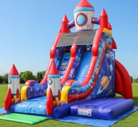 T8-8284 Rocket Theme Inflatable Dry Slide