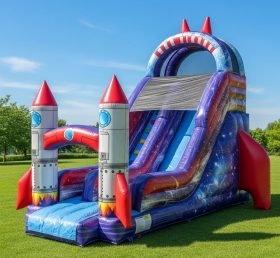 T8-8286 Rocket Theme Inflatable Dry Slide