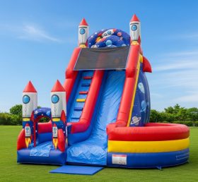 T8-8287 Rocket Theme Inflatable Dry Slide
