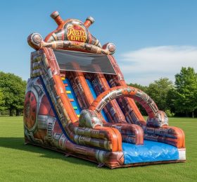 T8-8289 Rusty Rivets Theme Inflatable Dry Slide