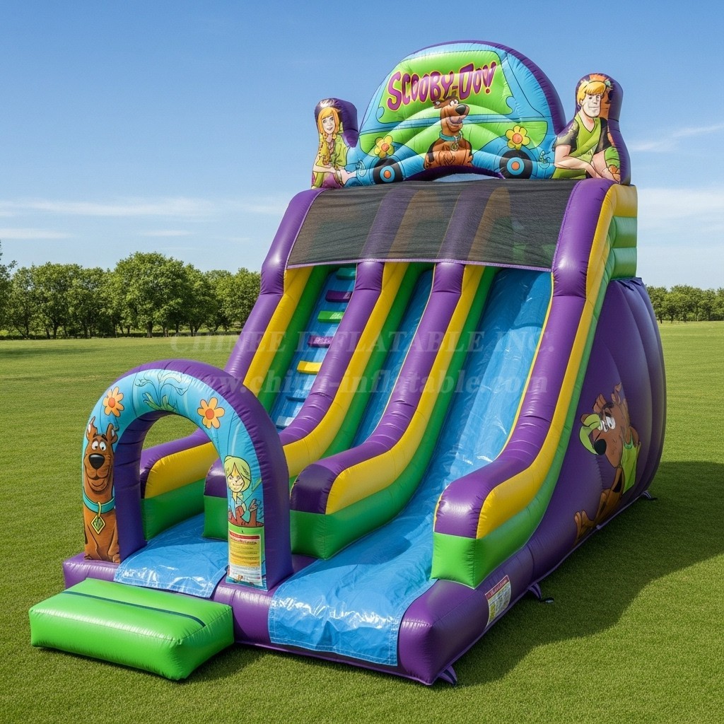 T8-8290 Scooby-Doo Theme Inflatable Dry Slide