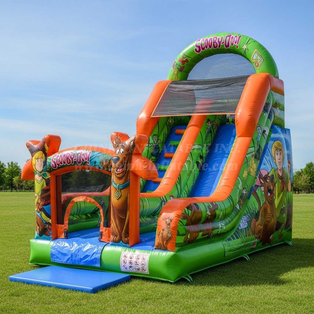 T8-8291 Scooby-Doo Theme Inflatable Dry Slide