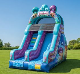 T8-8294 Shimmer & Shine Theme Inflatable Dry Slide