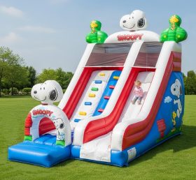 T8-8296 Snoopy Theme Inflatable Dry Slide