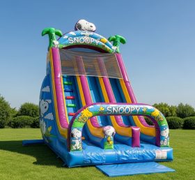 T8-8297 Snoopy Theme Inflatable Dry Slide