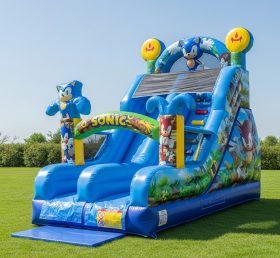 T8-8302 Sonic Theme Inflatable Dry Slide