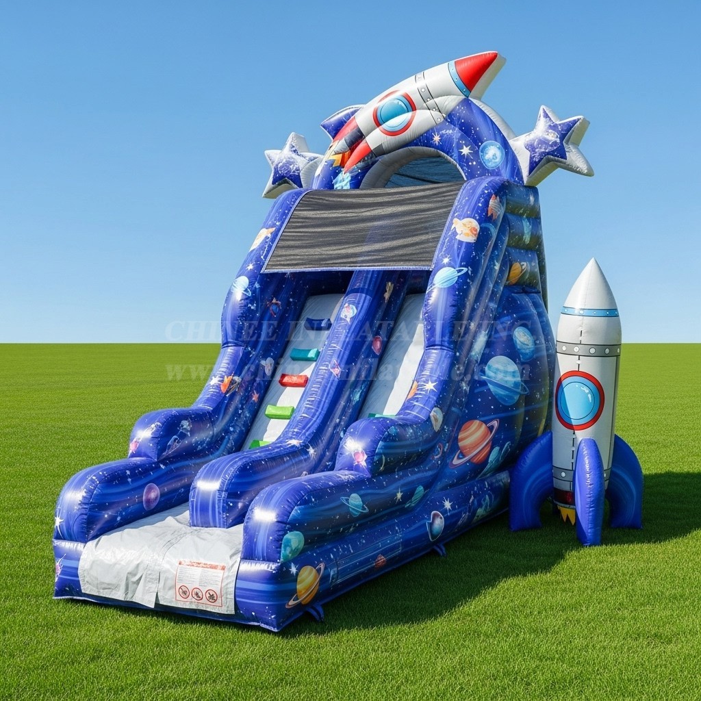 T8-8304 Space Theme Inflatable Dry Slide