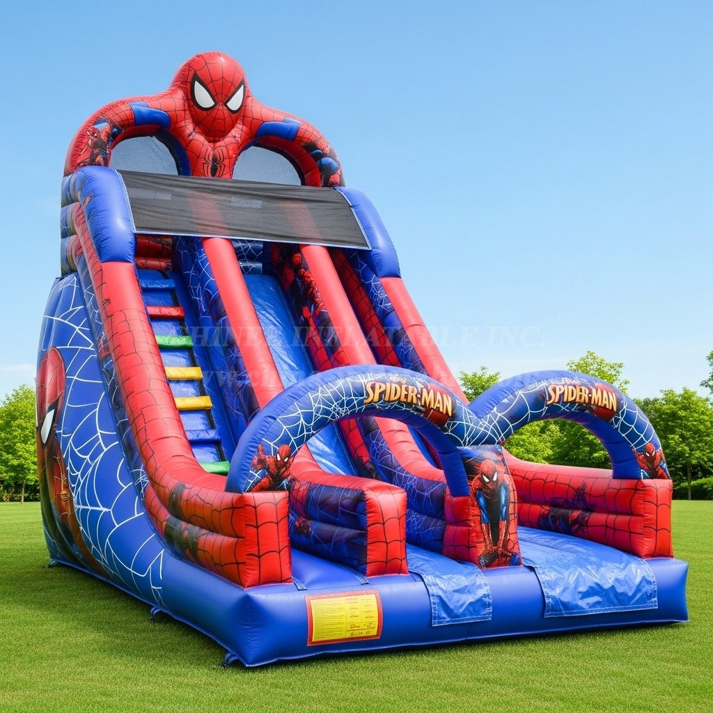 T8-8310 Spider-Man Theme Inflatable Dry Slide
