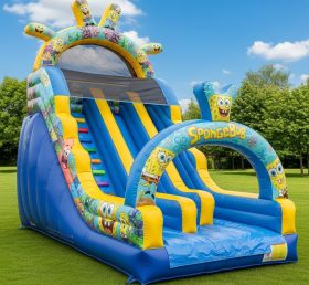 T8-8312 Spongebob Theme Inflatable Dry Slide
