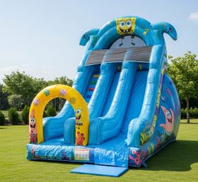T8-8314 Spongebob Theme Inflatable Dry Slide