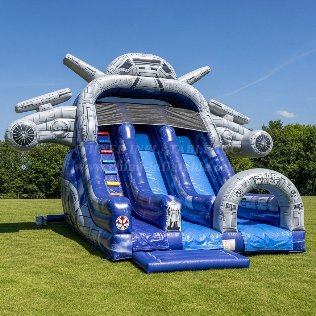 T8-8316 Star Wars Theme Inflatable Dry Slide