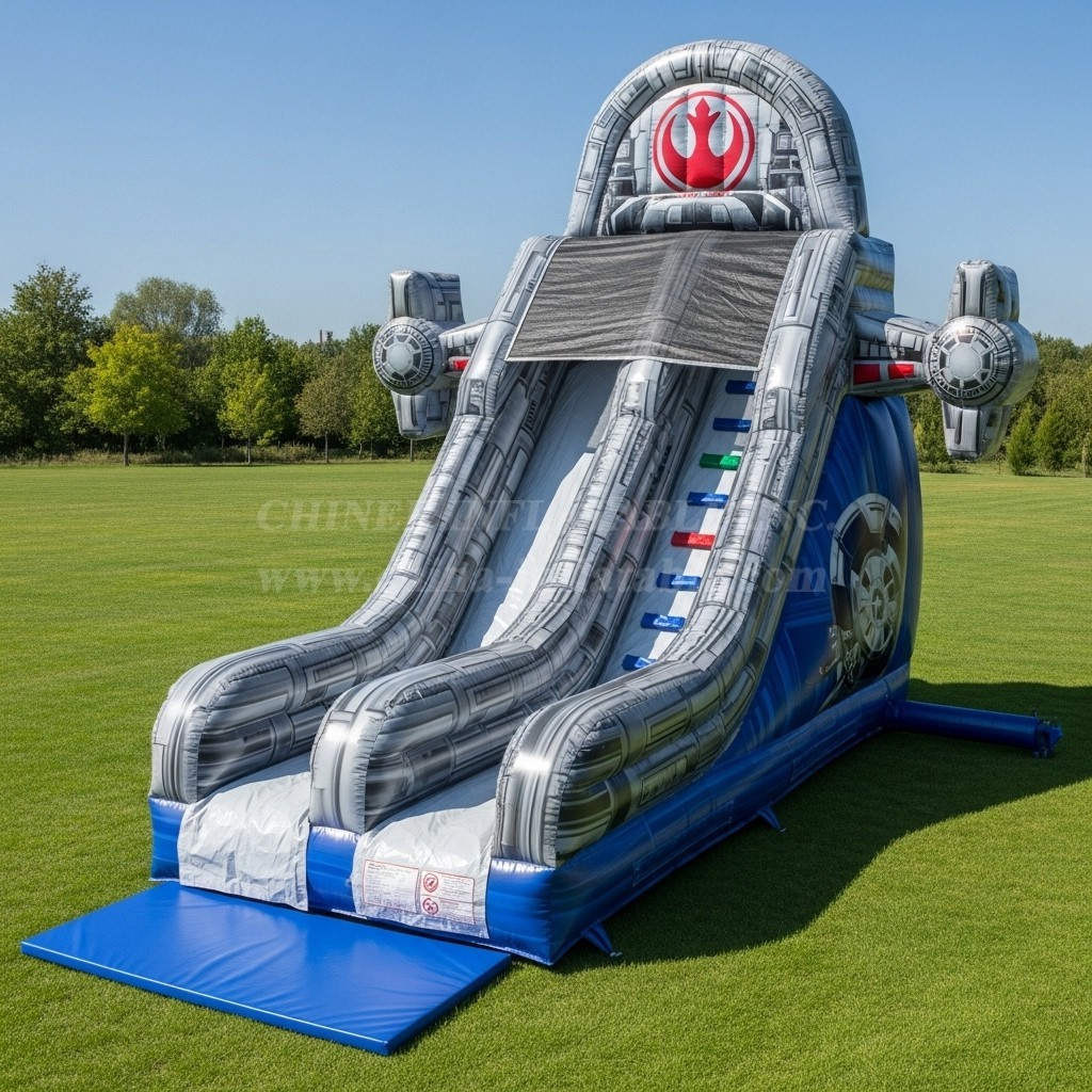 T8-8317 Star Wars Theme Inflatable Dry Slide
