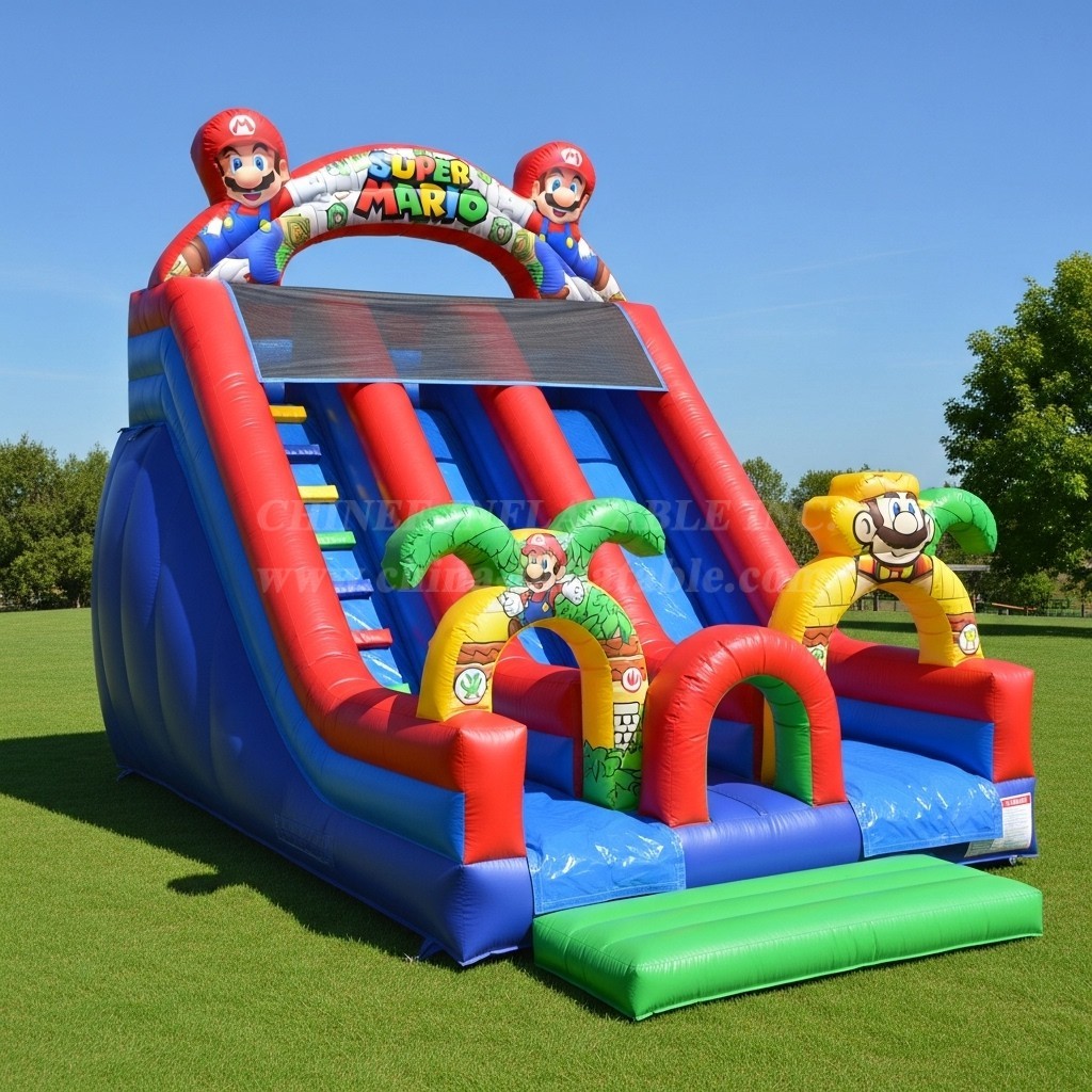 T8-8332 Super Mario Theme Inflatable Dry Slide