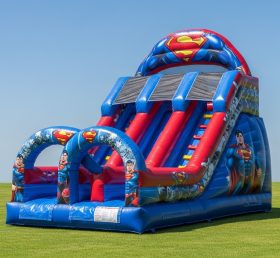 T8-8324 Superman Theme Inflatable Dry Slide