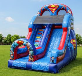 T8-8326 Superman Theme Inflatable Dry Slide