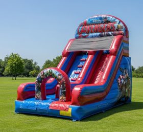 T8-8335 The Avengers Theme Inflatable Dry Slide