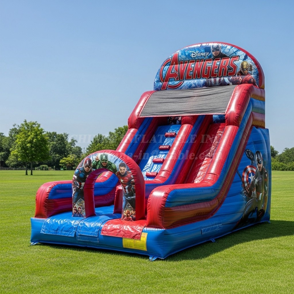 T8-8335 The Avengers Theme Inflatable Dry Slide