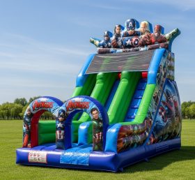 T8-8336 The Avengers Theme Inflatable Dry Slide