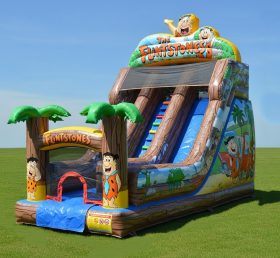 T8-8342 The Flintstones Theme Inflatable Dry Slide