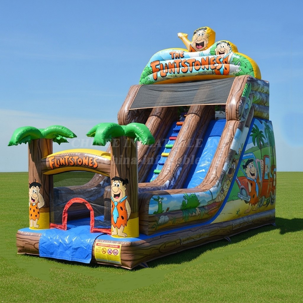 T8-8342 The Flintstones Theme Inflatable Dry Slide