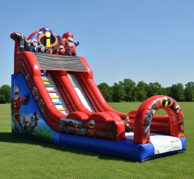 T8-8344 The Incredibles Theme Inflatable Dry Slide