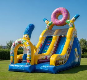 T8-8345 The Simpsons Theme Inflatable Dry Slide