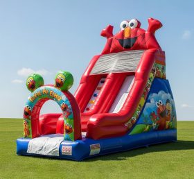 T8-8357 Tickle Me Elmo Theme Inflatable Dry Slide