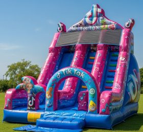 T8-8359 Tiktok Theme Inflatable Dry Slide