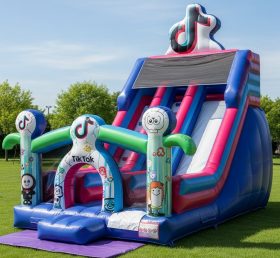 T8-8360 Tiktok Theme Inflatable Dry Slide