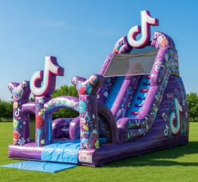 T8-8361 Tiktok Theme Inflatable Dry Slide