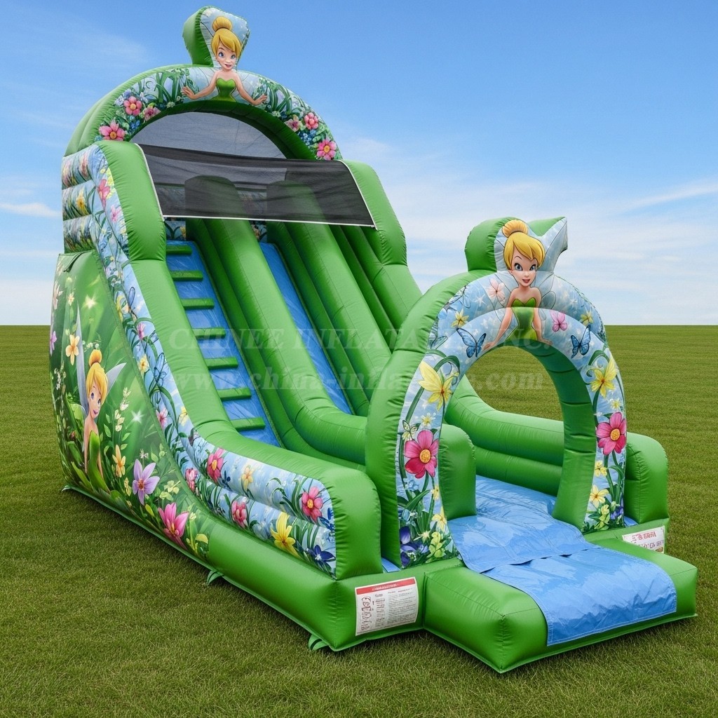T8-8368 Tinker Bell Theme Inflatable Dry Slide