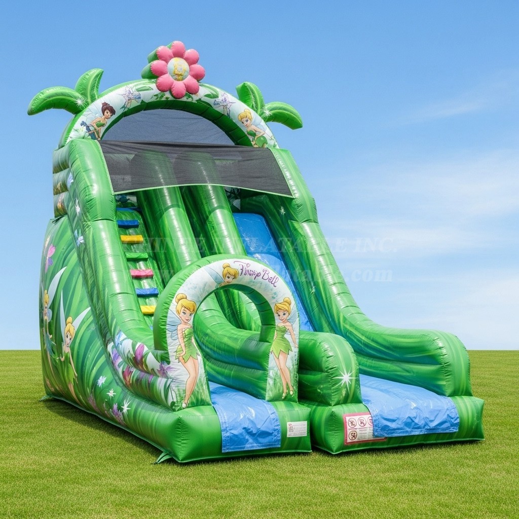 T8-8369 Tinker Bell Theme Inflatable Dry Slide
